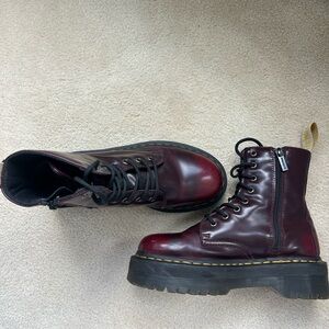 Maroon Platform Dr. Martens Size 8